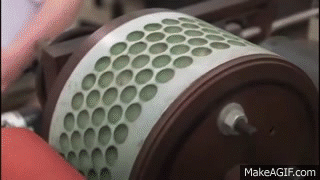 First Bubble Wrap Machine Originally made to produce wallpaper